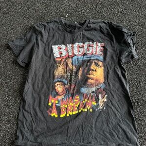 Black Graphic T-Shirt with Biggie Design